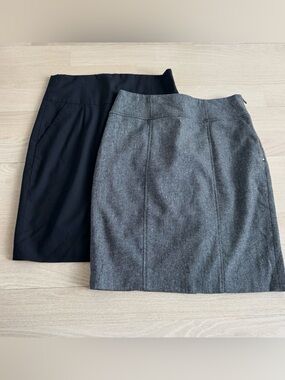 Bundle (2) Banana Republic Wool Blend Pencil Skirt Women’s size 8 Stretch